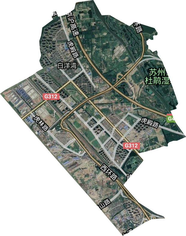 白洋湾街道卫星地图