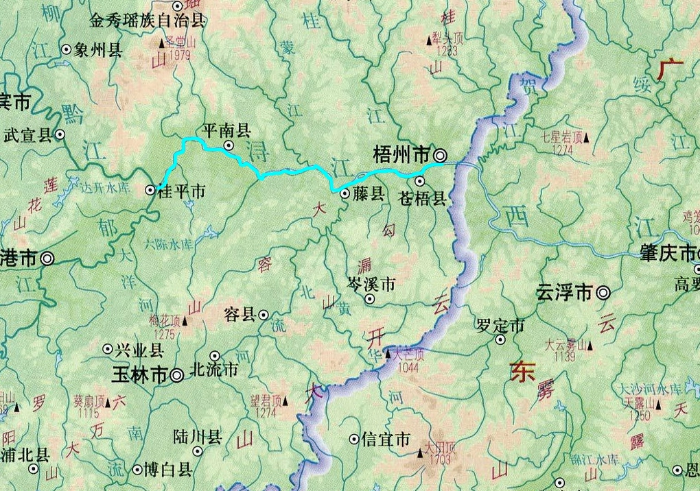 浔江干流概况