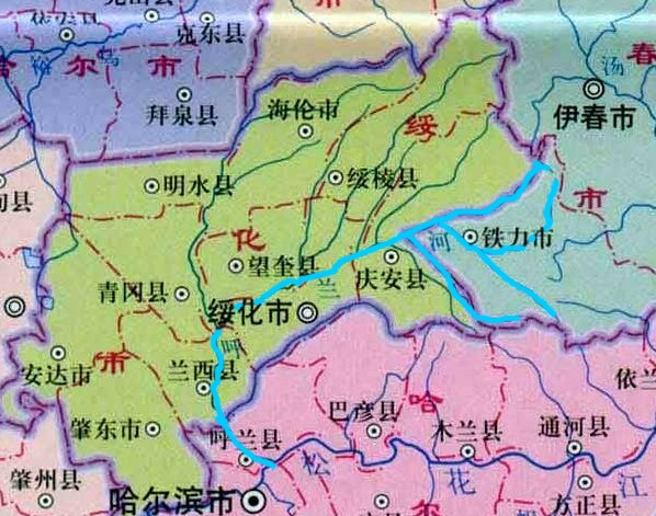 呼兰河位置及走向