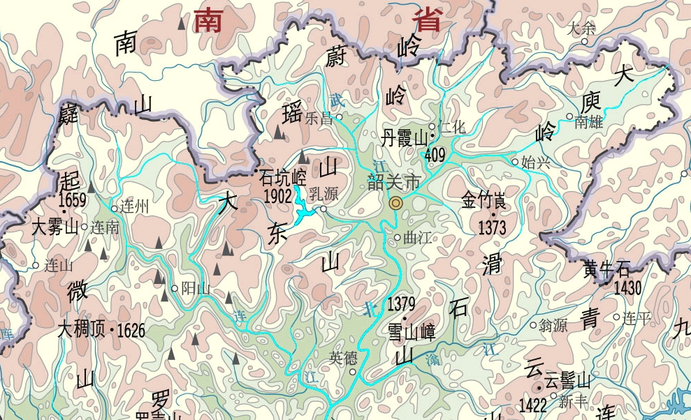 北江主干流分布