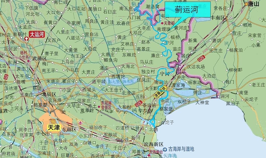 蓟运河水系分布