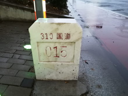 位于连云港 朝阳(BRT) 附近的310国道标志