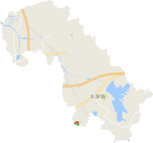 东屏街道地形图