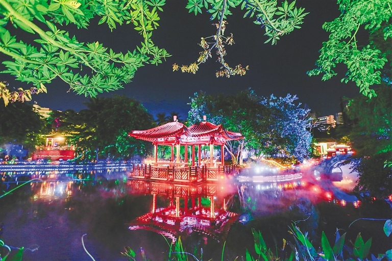 唐宫宴舞夜游节时的五公祠