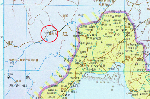 明朝时废弃于蒙古——引自《中国历史地图集》