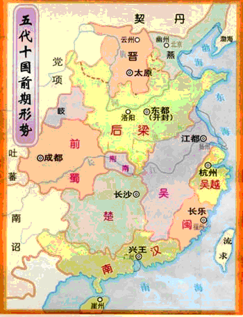 梁晋争霸时期国内形势图