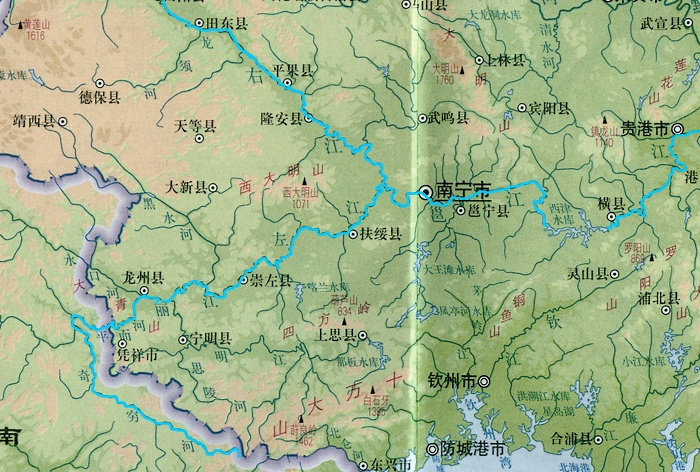 左江干流图