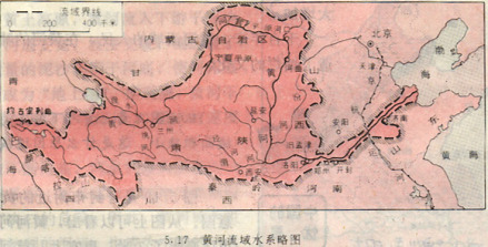 黄河流域水系图