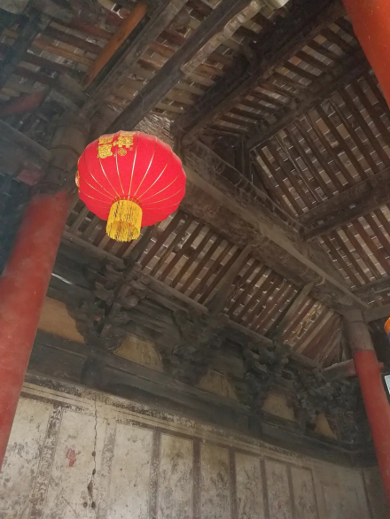 山面内槽、晚清咸丰年间所绘壁画