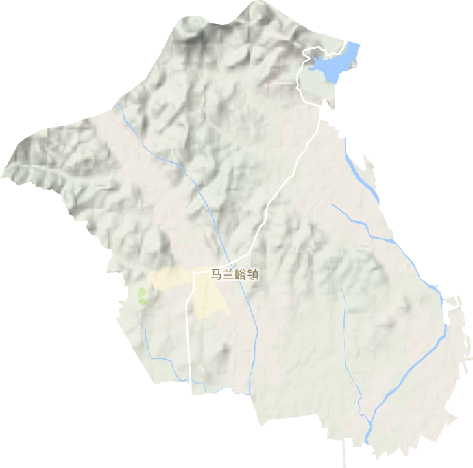 马兰峪镇地形图