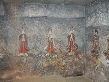 恭愍王陵地宫中的壁画
