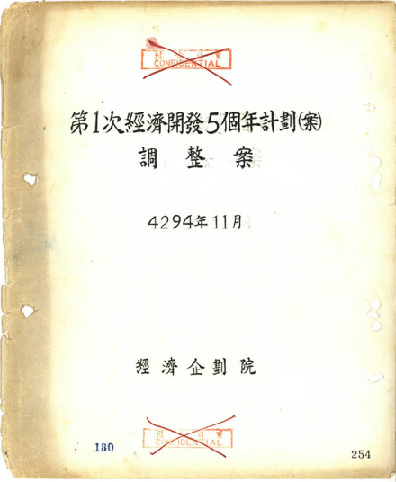 1961年（檀纪4294年）5年经济开发计划案