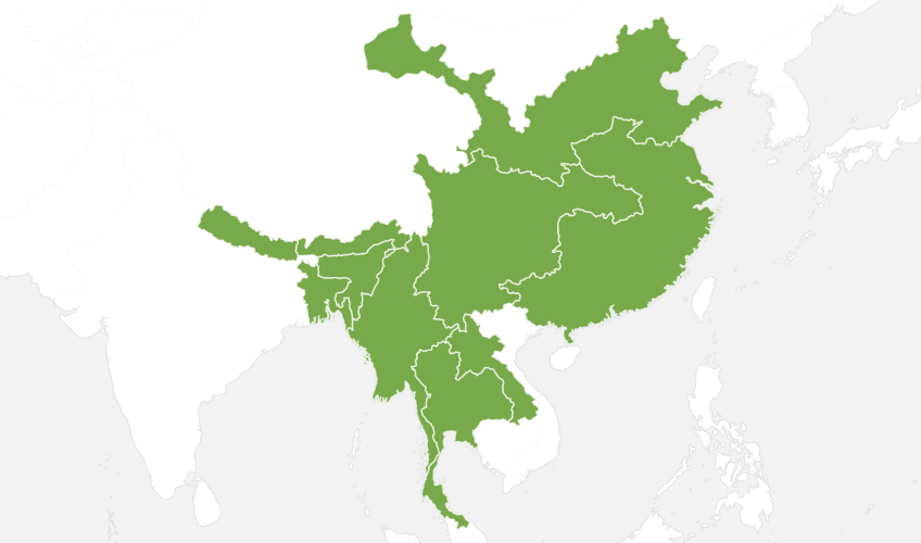石南藤分布图