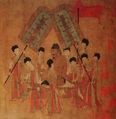 步辇图局部 