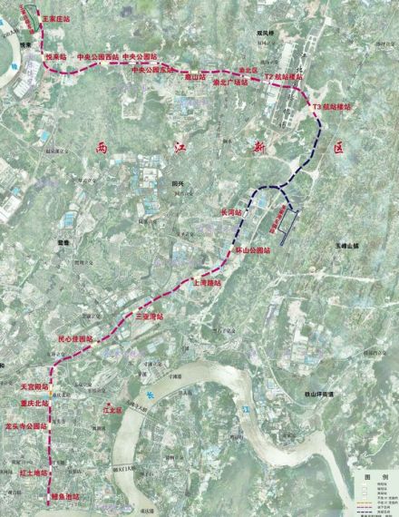 重庆轨道交通10号线一期线路示意图