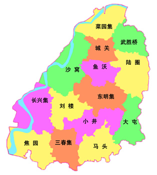 东明县行政区划图