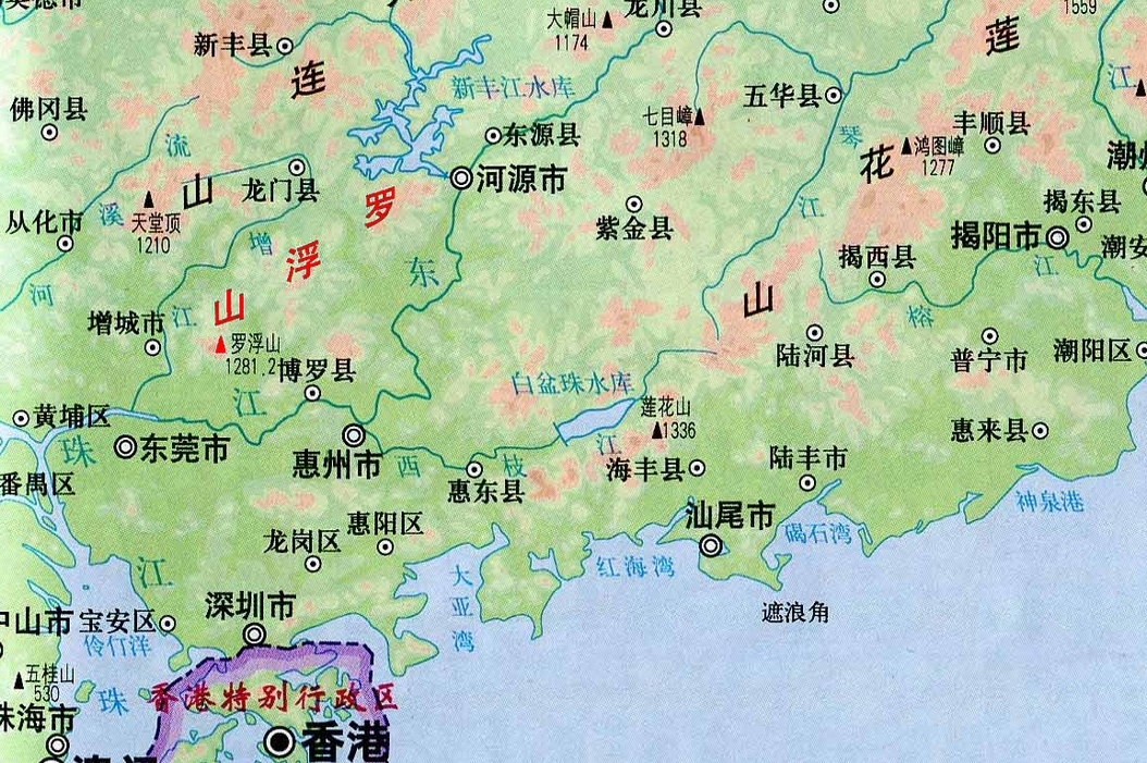 罗浮山地理位置图