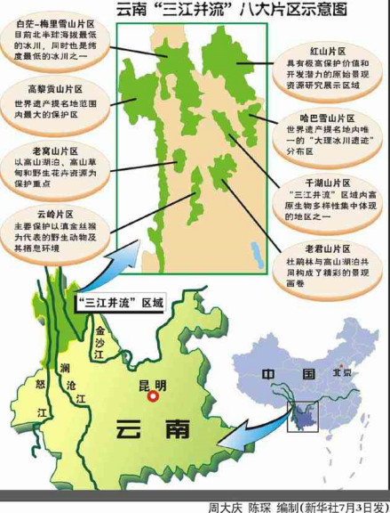 流经区域片区示意图