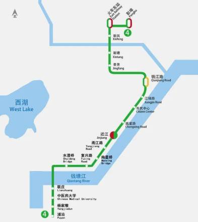 杭州地铁4号线一期走向