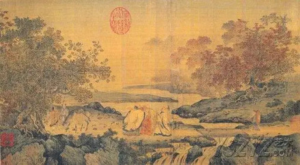 石恪《虎溪三笑》图 