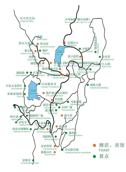 鸡公山导游图