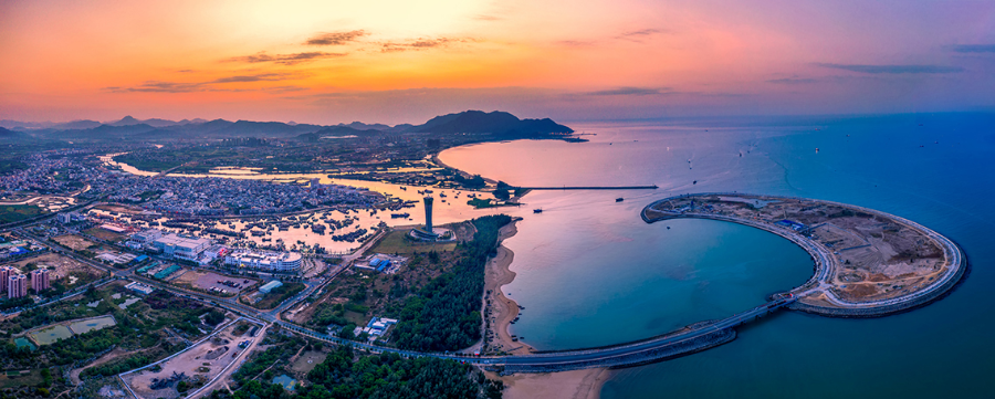 鸟瞰崖州大湾区
