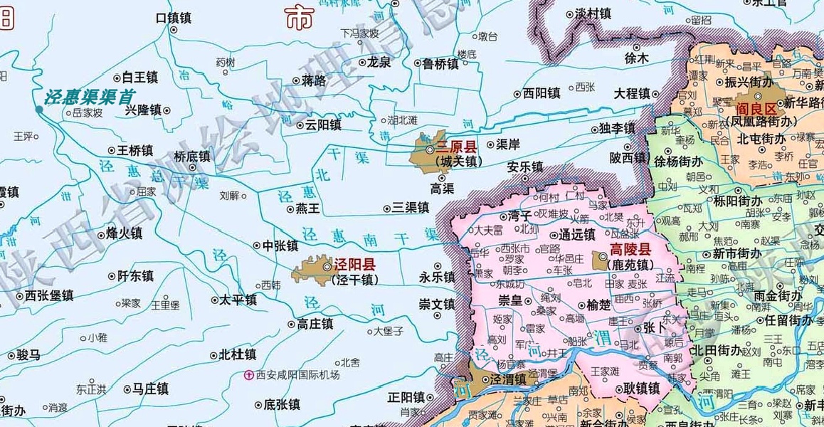 泾惠渠工程分布图