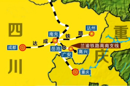 兰渝铁路南高支线线路图