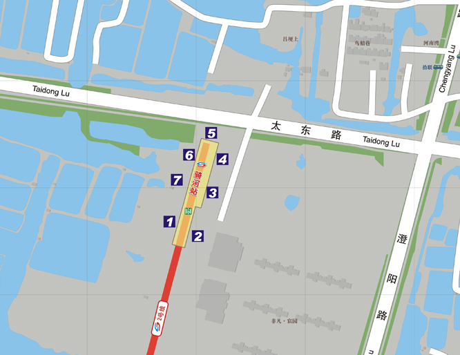 骑河站出入口信息图