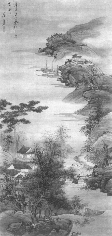 清·吴宏《江城秋访图》