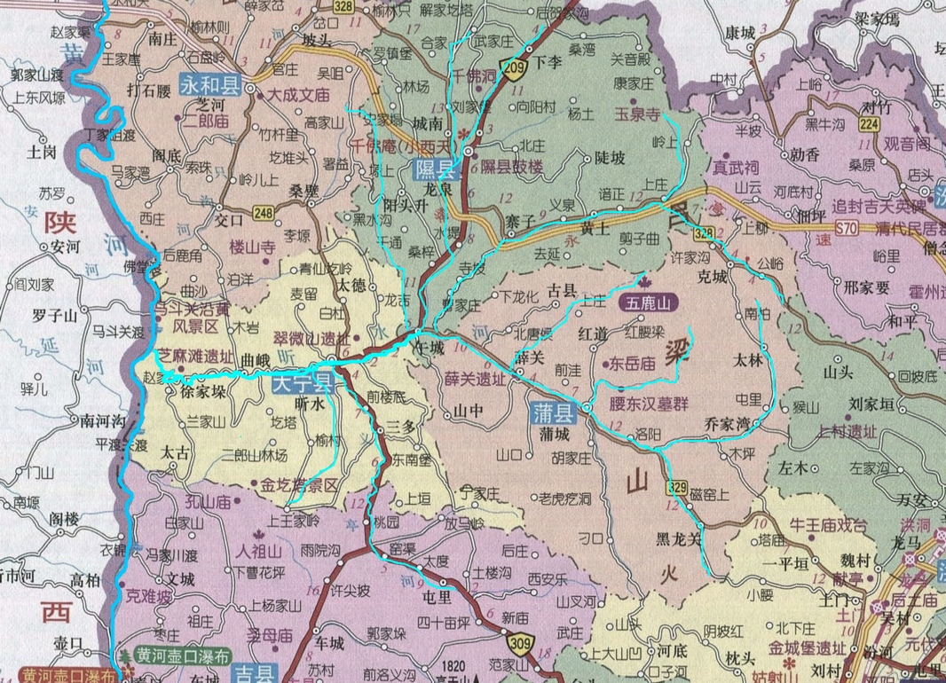 昕水河的位置及水系分布