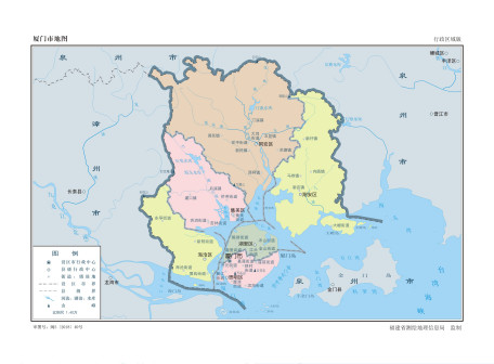 厦门市地图行政区域版