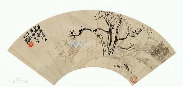 水墨小品扇面