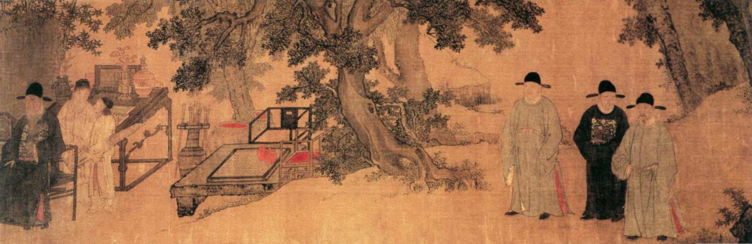 《杏园雅集图》局部