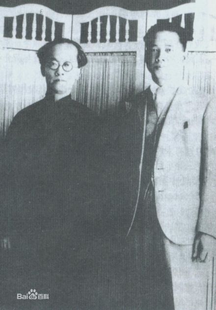 胡汉民与汪精卫合影