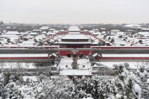 北京故宫雪景图