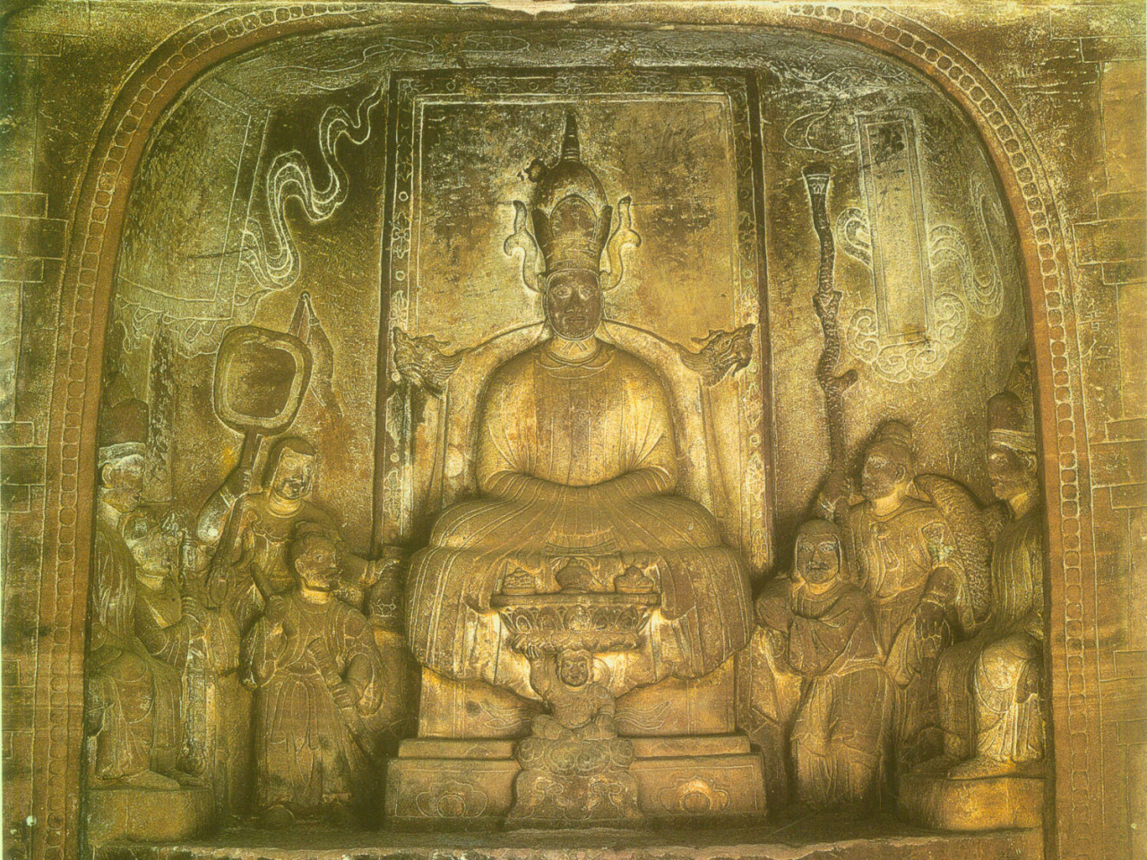 南诏第六代国王异牟寻议政图 