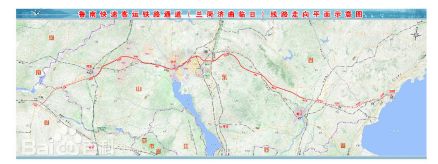 鲁南快速客运铁路通道示意图