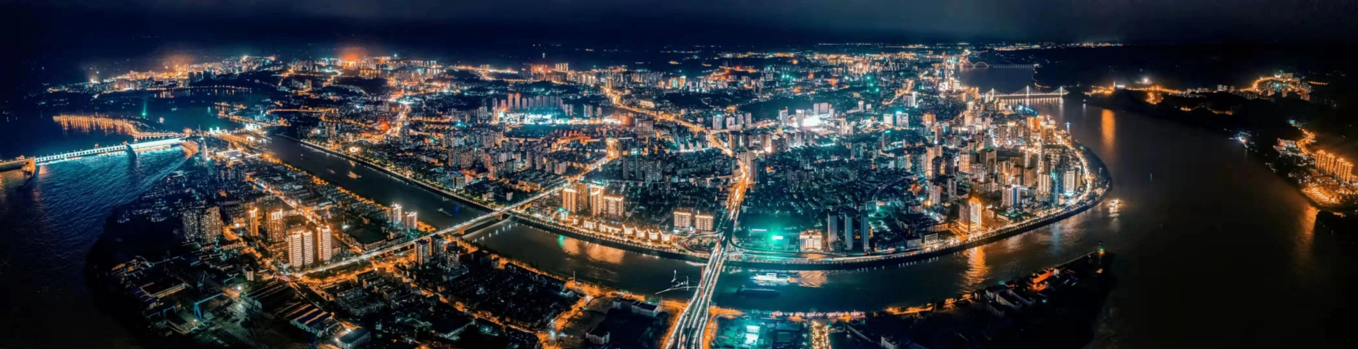 宜昌夜景全景环绕图