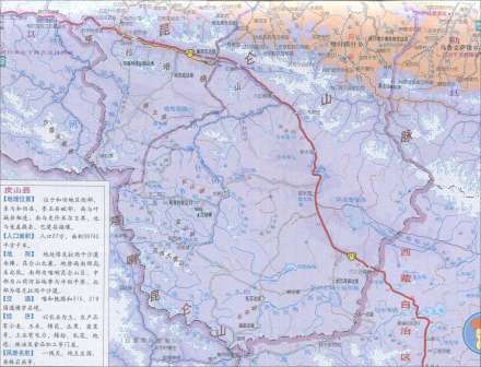 和田地区南部地图