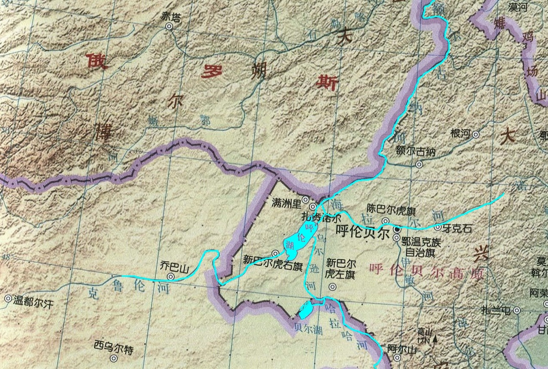 呼伦湖的位置地形及水系分布