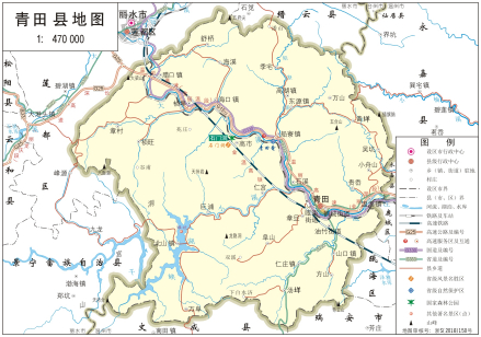 青田县地图