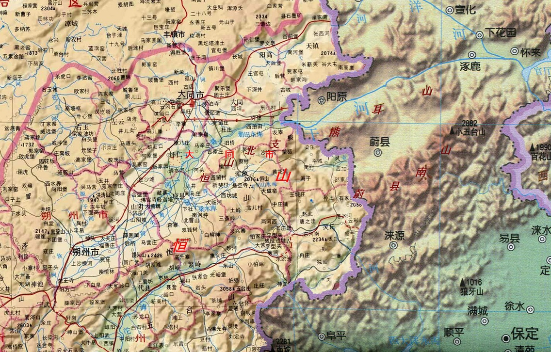 恒山的位置及山系构成