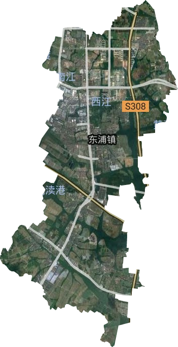 东浦街道的卫星图
