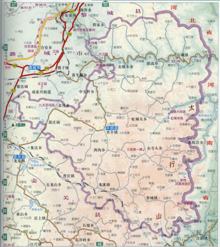 平顺县地形图 
