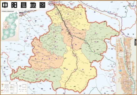中阳县地图