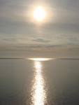 夕阳下的鄂霍次克海