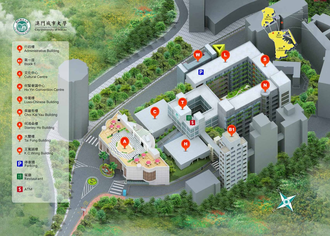 澳门城市大学氹仔校区校园地图