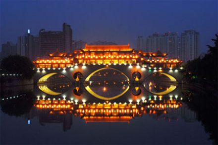 成都的生活夜景 