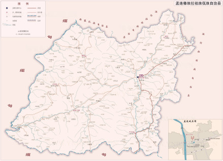 孟连县地图